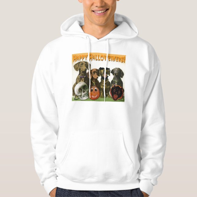 Halloweiners heureux - sweat - shirt à capuche de (Devant)