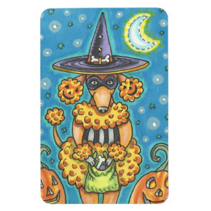 HALLOWEWEEN CITROUILLE POODLE, CHIEN MAGNET