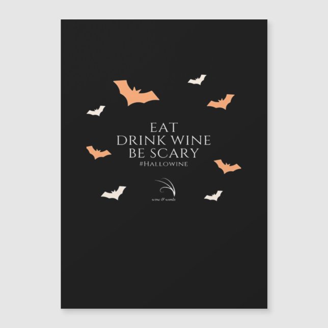 Hallowine Halloween Quote Eat Drink (Devant)
