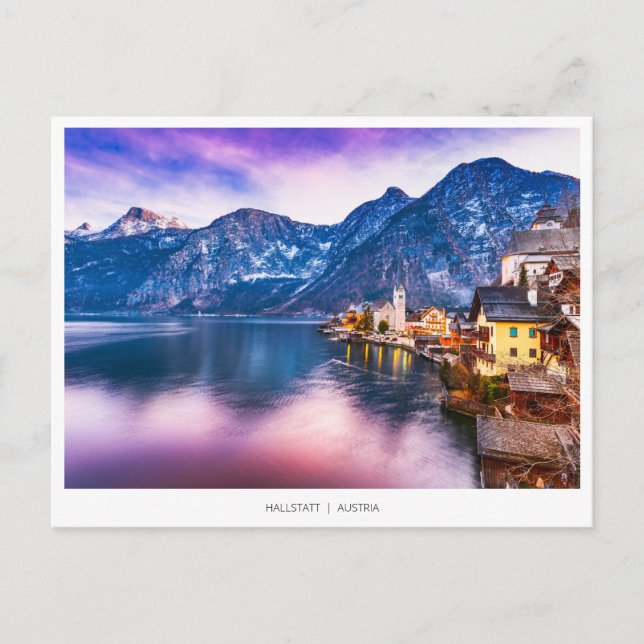 Hallstatt village Autriche, Carte postale de vacan (Devant)
