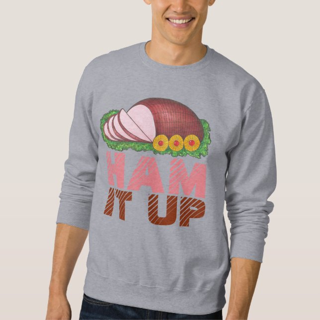 HAM IT UP Holiday Ham Ugly Christmas Sweat (Devant)