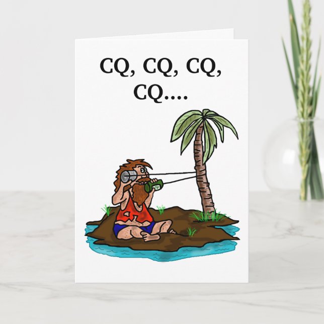 Ham Radio Carte d'anniversaire Opérateur de l'île  (Devant)
