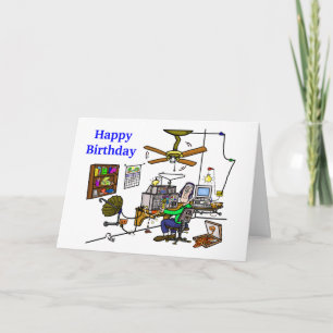 Ham Radio "Man Cave" Carte Anniversaire Customisez