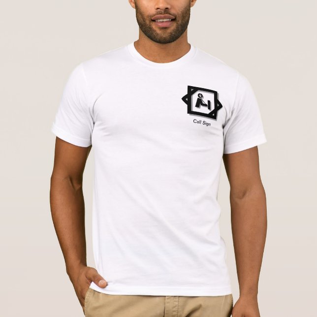 Ham Radio Pocket 3D Logo T-shirt à Customiser (Devant)