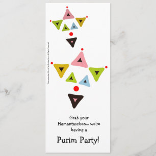 Hamantaschen fait le clown invitation de partie de
