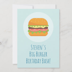 Hamburger Anniversaire Fête Invitation