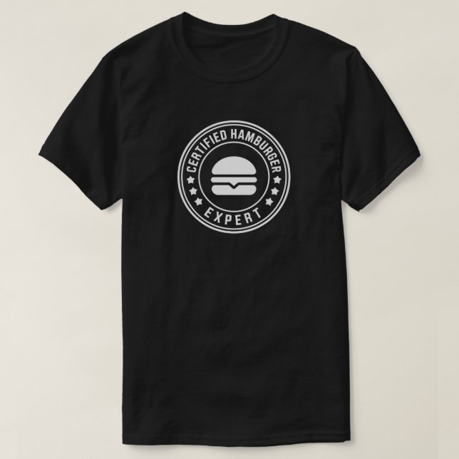 Hamburger Expert Hamburgers Burgers T-Shirt (Design devant)