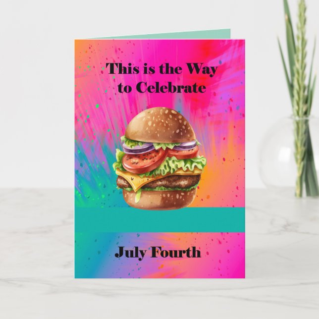 Hamburger sur la quatrième carte (Devant)