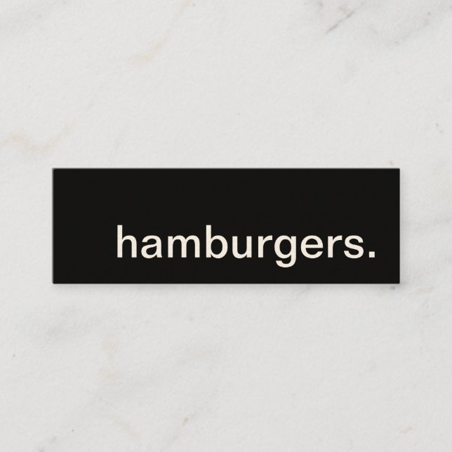 hamburgers. carte punch fidélité (Devant)