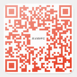 HAMbWG - autocollants - logo rouge de QR