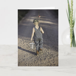 HAMbWG - Carte de voeux - Kid Going Fishing