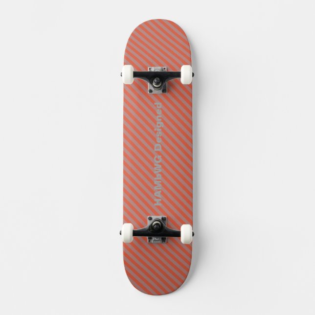 HAMbWG Conçu - Skateboard - Orangey Diagonal (Recto)