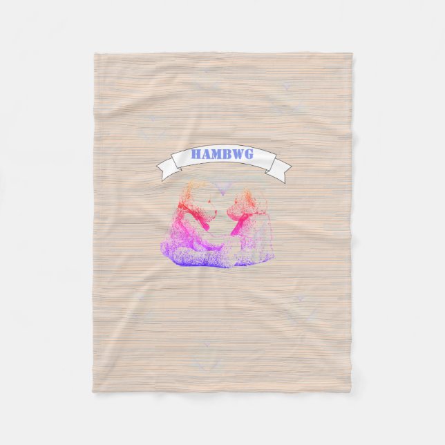 HAMbWG - Couverture en polaire - Ours en peluche (Devant)