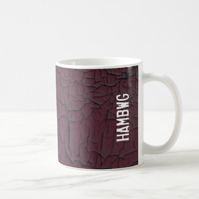 HAMbWG - Mug de café - Peinture de crackle cerise (Droite)
