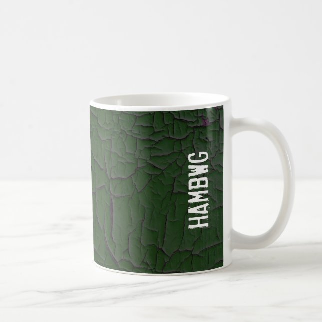 HAMbWG - Mug de café - Peinture de crackle vert (Droite)