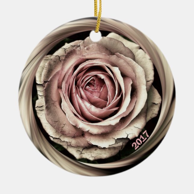 HAMbWG - Ornement - Rose Vintage - Personnalisable (Devant)