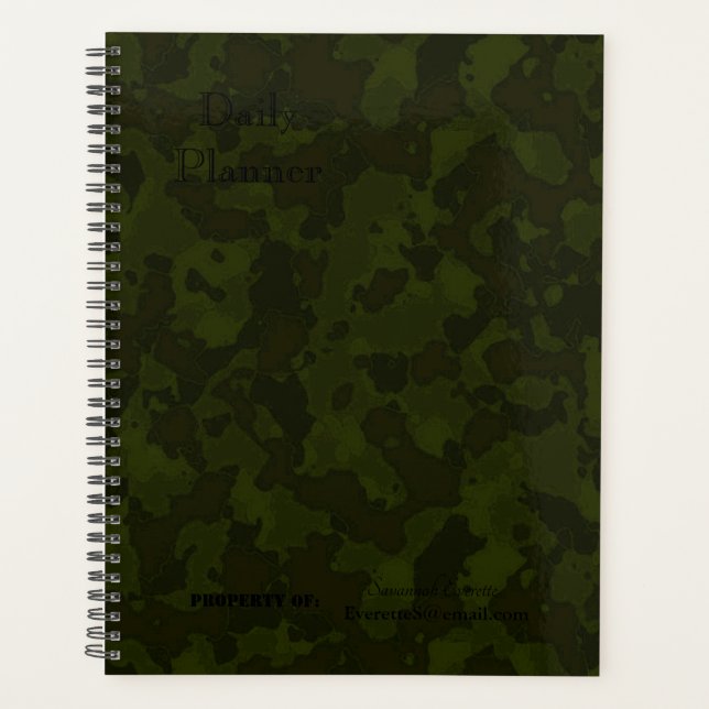 HAMbWG - Photo Daily Planner - Camoflage vert (Devant)