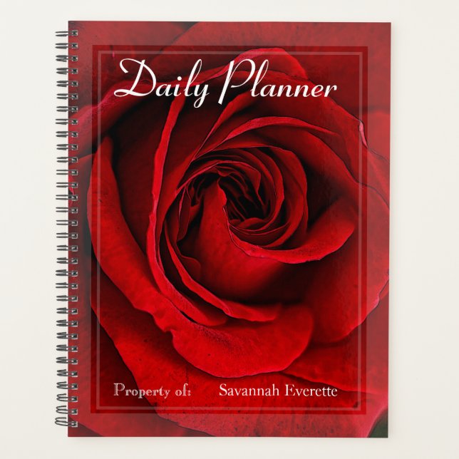 HAMbWG - Photo Daily Planner - Rose rouge (Devant)