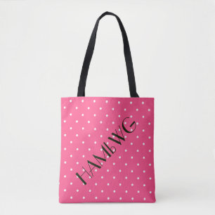 HAMbWG - Sac fourre-tout - Blanc/pois rose