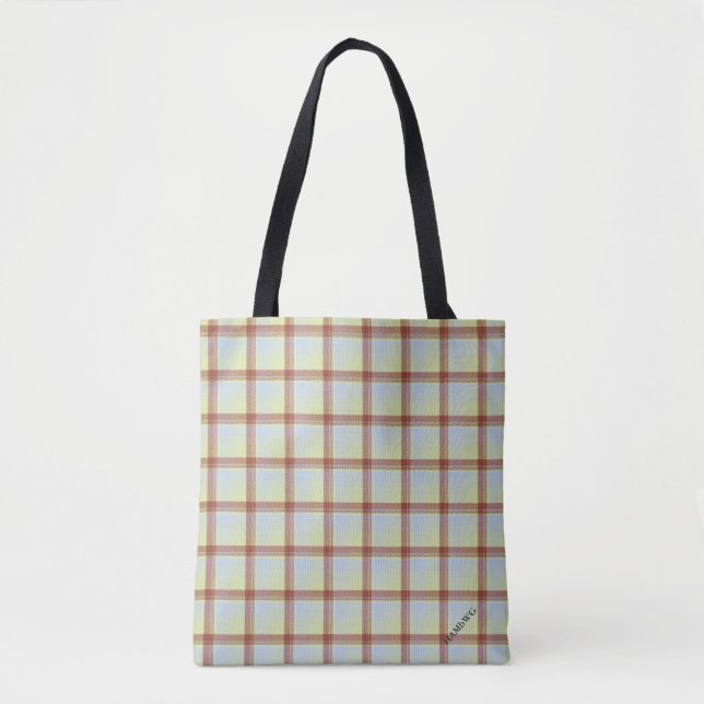 HAMbWG - Sac fourre-tout - Plaid céleri/orange rou (Devant)