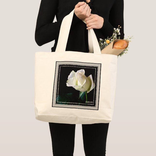 HAMbWG - Sac fourre-tout - Rose blanche (Devant (produit))