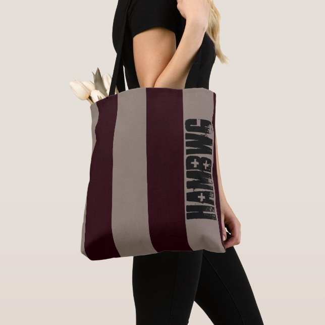 HAMbWG - Sac fourre-tout - Rouge grenade avec logo (De près)