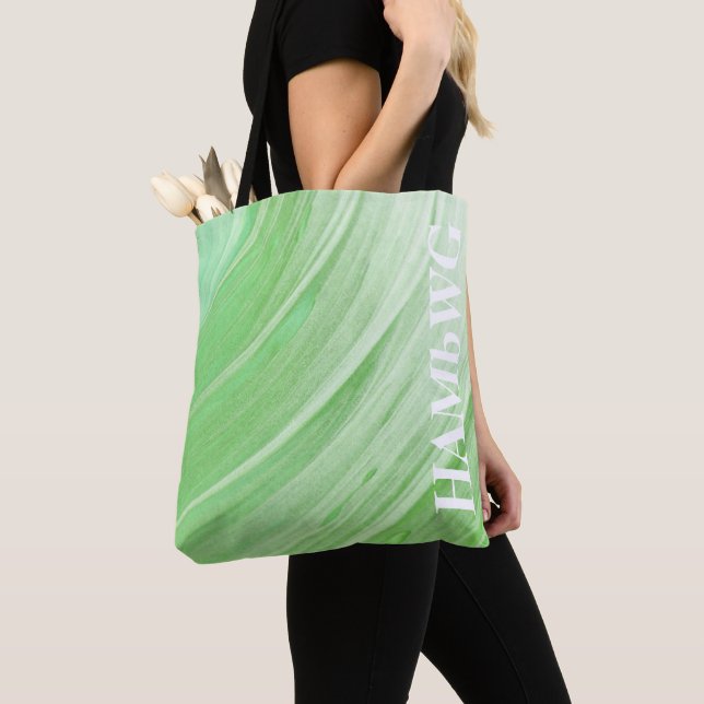 HAMbWG - Sac fourre-tout - Tourbillon vert citron  (De près)
