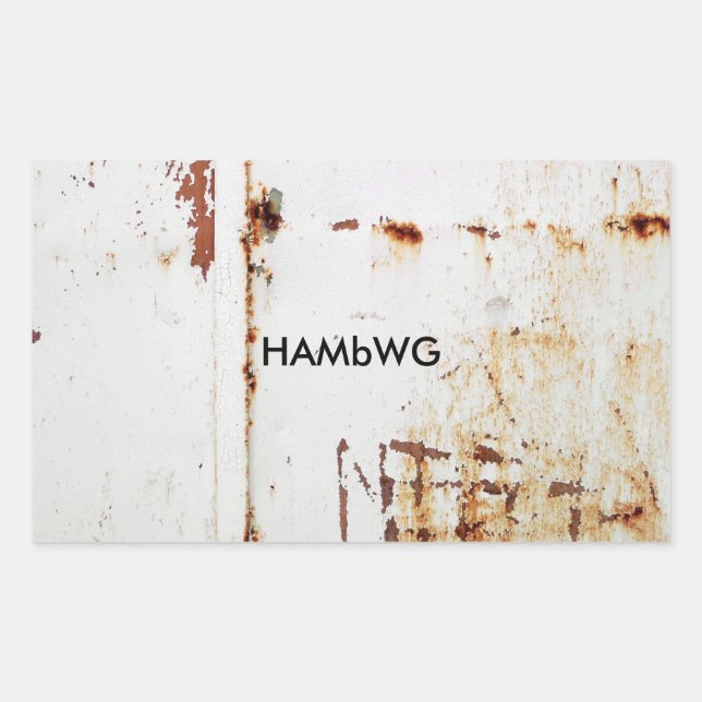 HAMbWG - Stickers - Distressed White avec logo (Devant)