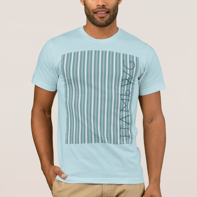 HAMbWG - T-Shirt - Aqua Stripe (Devant)