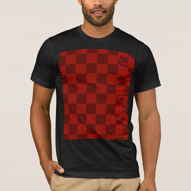 HAMbWG - T-Shirt - Damier rouge (Devant)