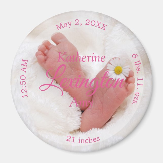 HAMbyWG - Annonce de naissance de bébé Magnet (Devant)