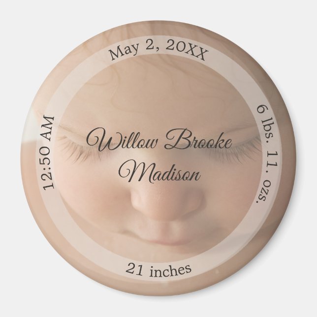 HAMbyWG - Annonce de naissance de bébé Magnet (Devant)