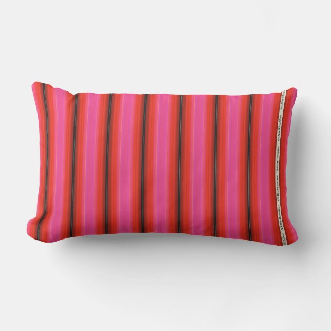 HAMbyWG - Coussin - Bande rouge rose (Recto)