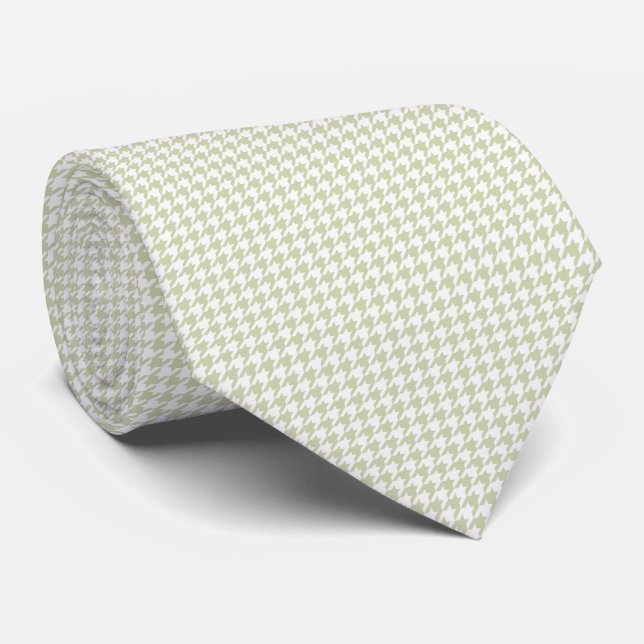 HAMbyWG - Cravate - Houndstooth blanc/os (Roulé)