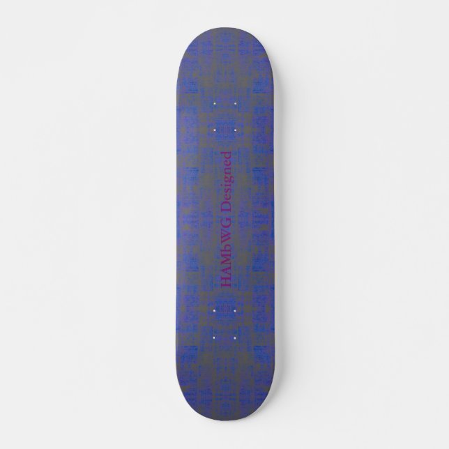 HAMbyWG Dsgnd Skateboard - Blue Distressed (Devant)