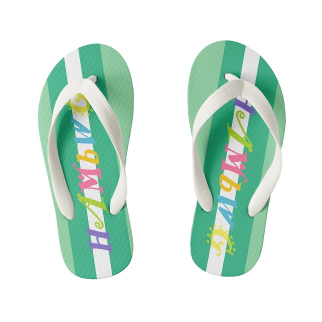HAMbyWG - Flops à tongs pour enfants - vert w logo (Semelle)