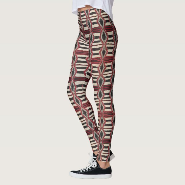 HAMbyWG - Leggings Native American Black Red Bone (Gauche)