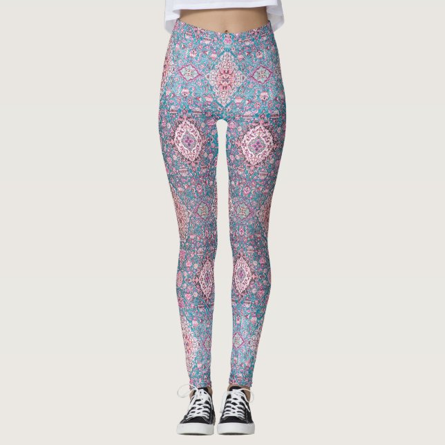 HAMbyWG - Leggings - Saumon Aqua Gypsy Imprimer (Devant)