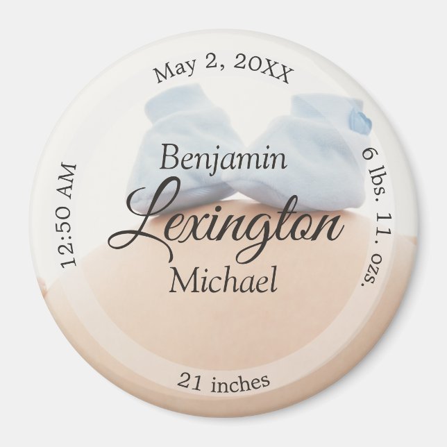 HAMbyWG - Magnet de Faire-part de naissance pour b (Devant)