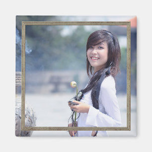 HAMbyWG - Magnet photo avec bordure en argent