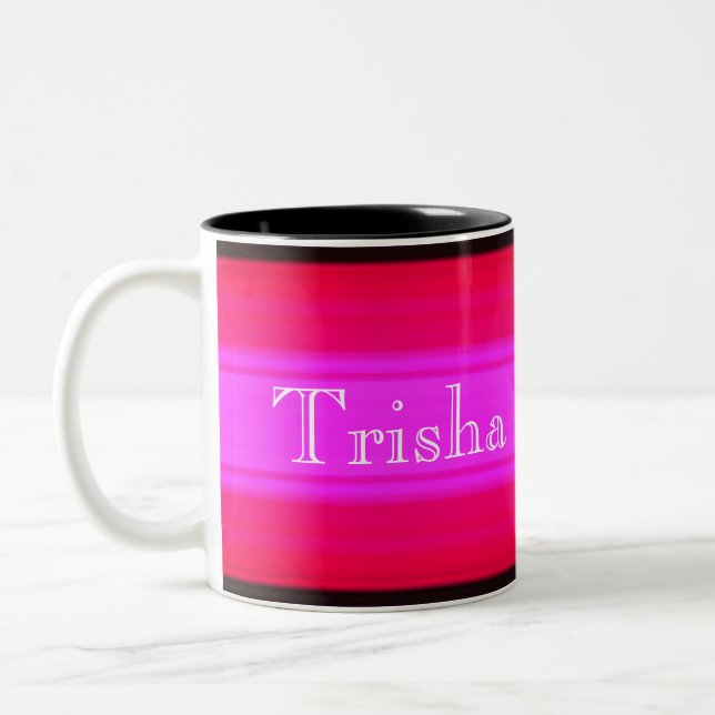 HAMbyWG - Mug de café - Rose chaud et noir (Gauche)