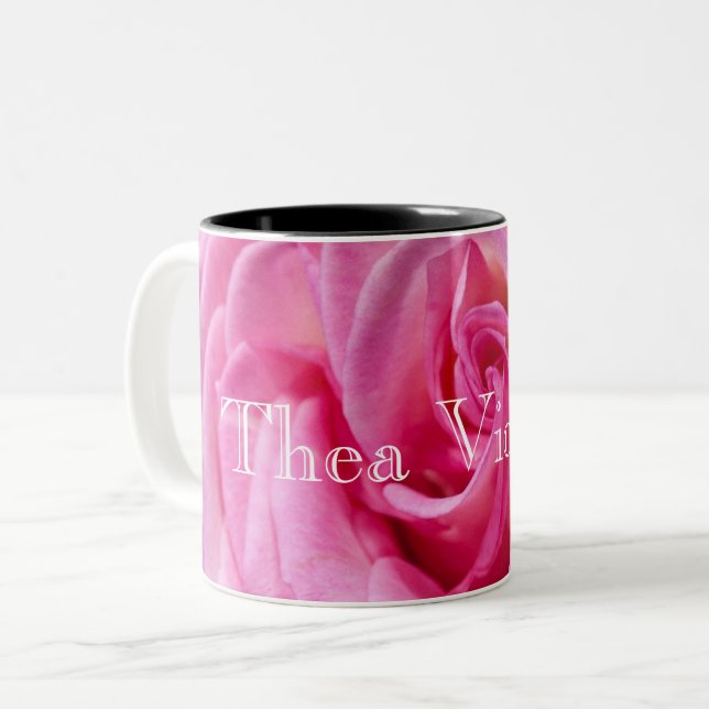 HAMbyWG - Mug de café - Rose rose rose avec nom (Devant gauche)