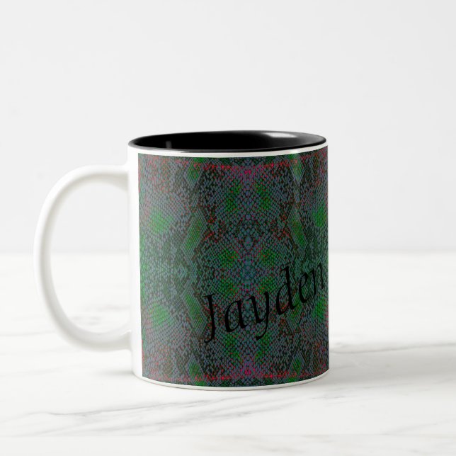 HAMbyWG - Mug personnalisable - Serpent - Vert/Rou (Gauche)