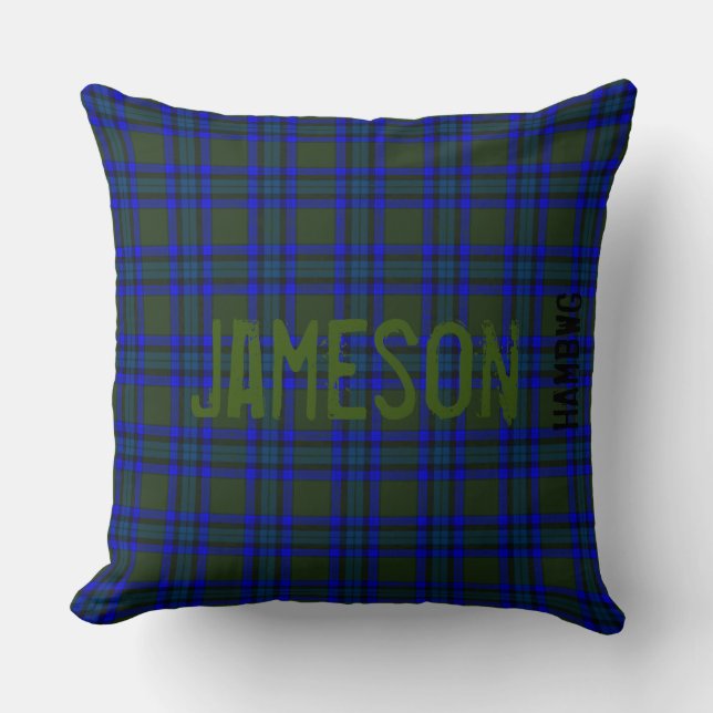 HAMbyWG - Oreiller à lancer - Plaid bleu électriqu (Recto)
