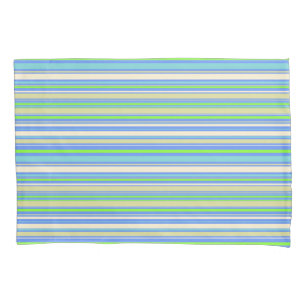HAMbyWG - Paire de taies d'oreiller - Bleu Barre