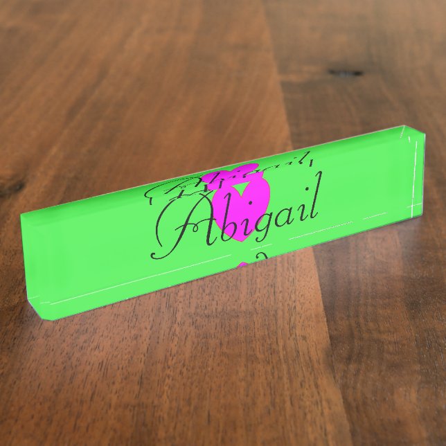 HAMbyWG - Plaque - Cœur Néon Vert/Violet (Taille)