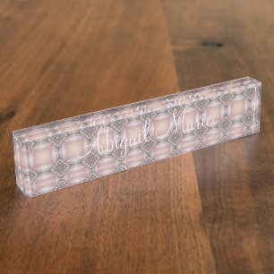HAMbyWG - Plaque de bureau - Rose/Pêche/Gris tendr