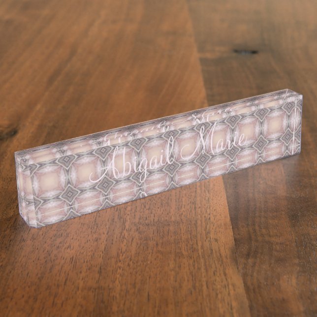 HAMbyWG - Plaque de bureau - Rose/Pêche/Gris tendr (Taille)
