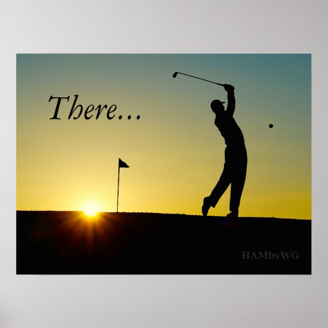 HAMbyWG - Poster - Golfer au coucher du soleil (Devant)