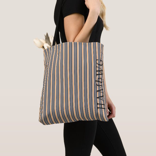 HAMbyWG - Sac fourre-tout - Rayure classique grise (De près)